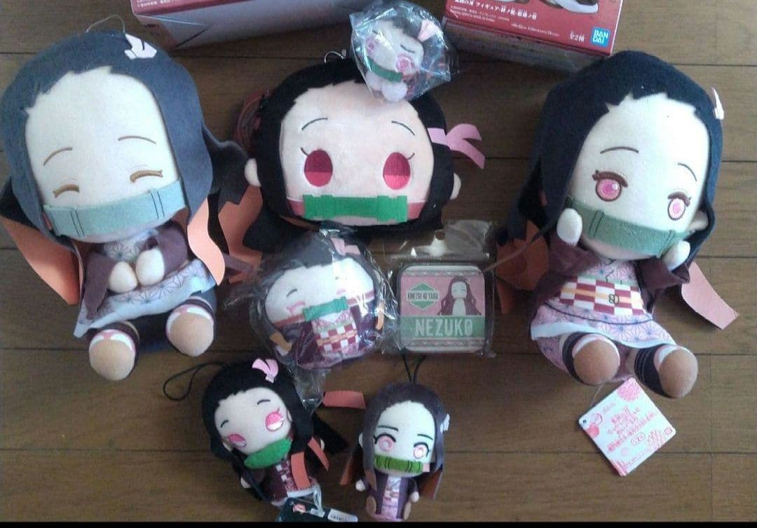鬼滅の刃 ぬいぐるみセット 竈門禰豆子 8点セット 鬼滅の刃 Chibiぬいぐるみ ペアセット 炭治郎 禰豆子 善逸 伊之助 胡蝶