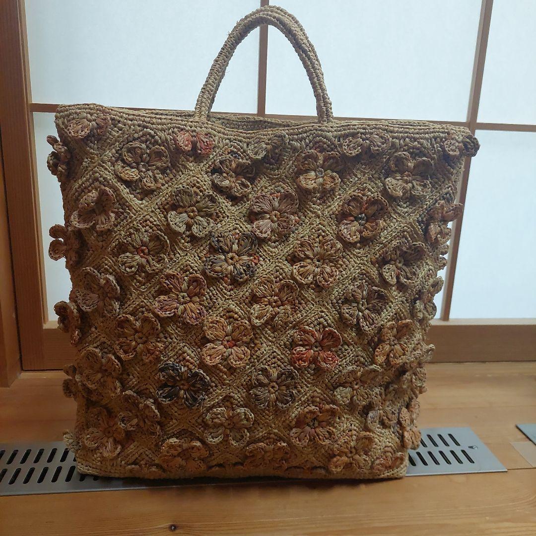 お値下げ]ソフィーディガール 大きなトートバッグ ラフィアバッグ 新品