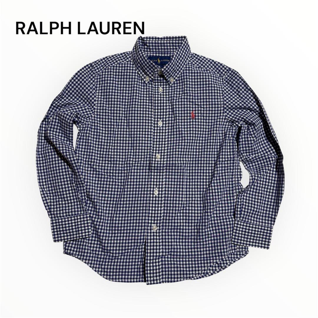 RALPH LAURENギンガムチェックシャツ 120 6ポニー刺繍 長袖 - メルカリ