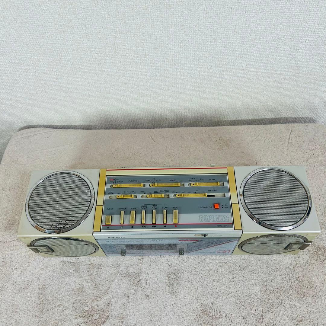 希少 動作品】SANYO MR-Q4 6スピーカー レトロラジカセ 当時物