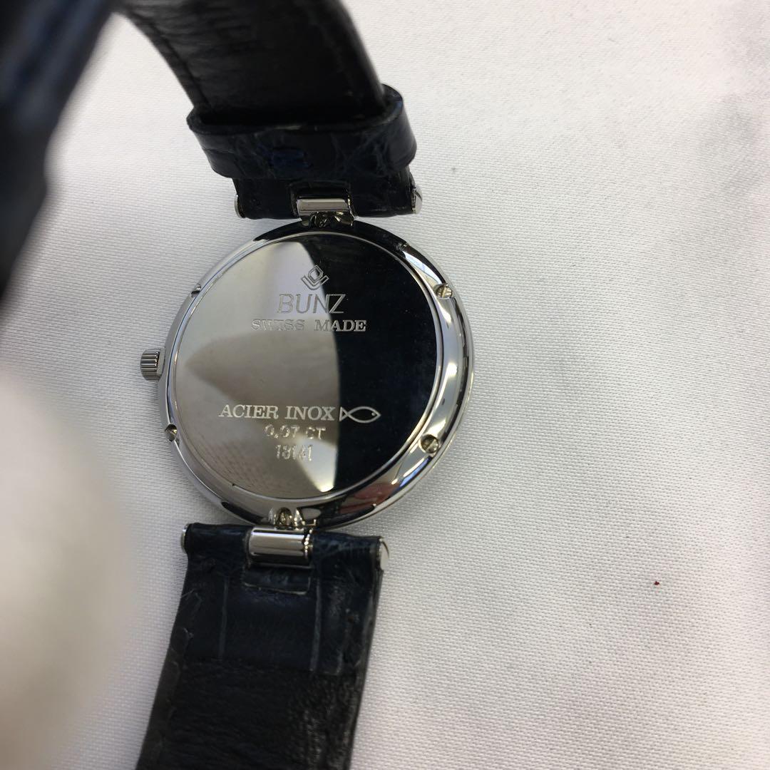 ブンツ BUNZ 1Pダイヤ 0.07ct クォーツ レディース腕時計