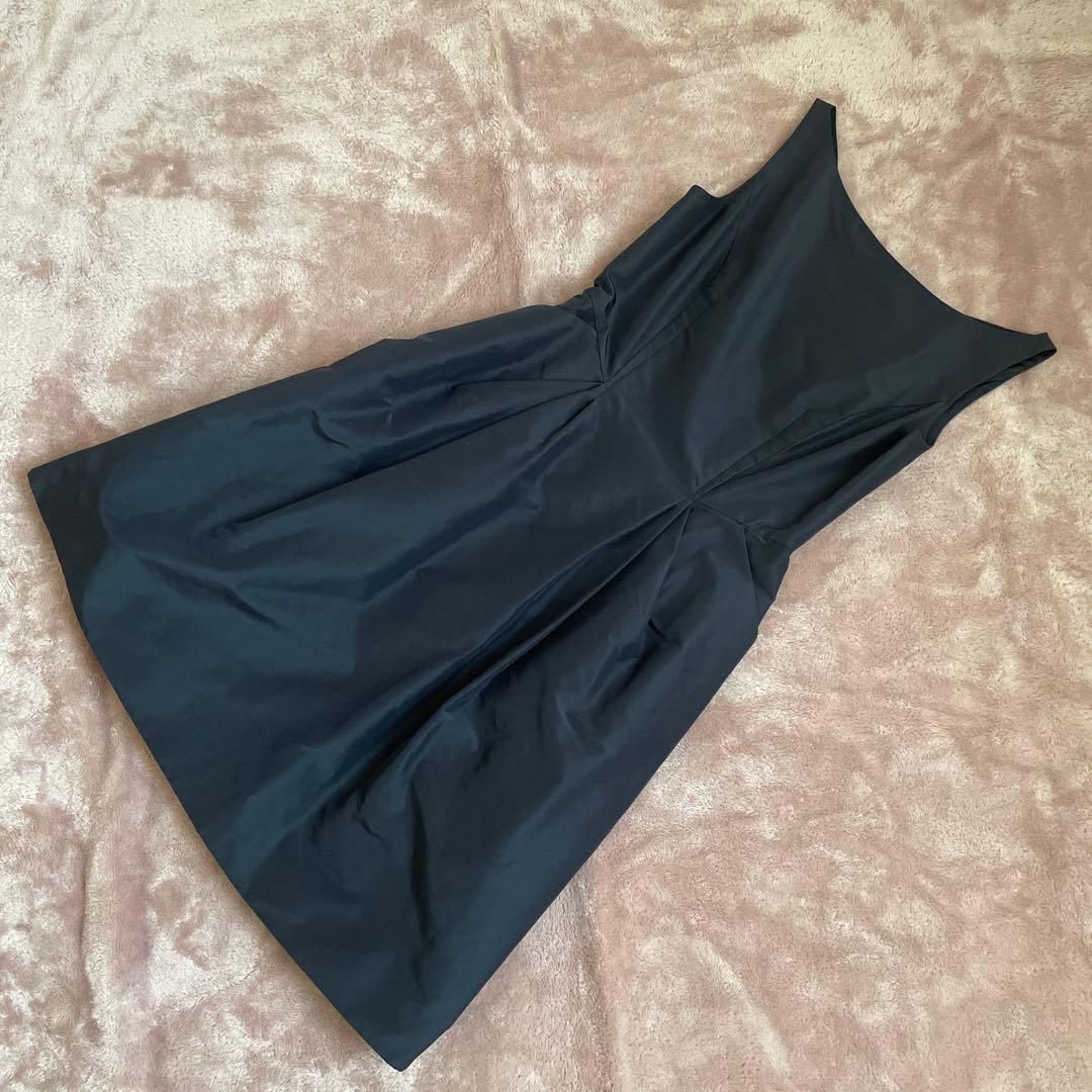 美品 FOXEY ノースリーブひざ丈ワンピース 40 Lブラック - メルカリ