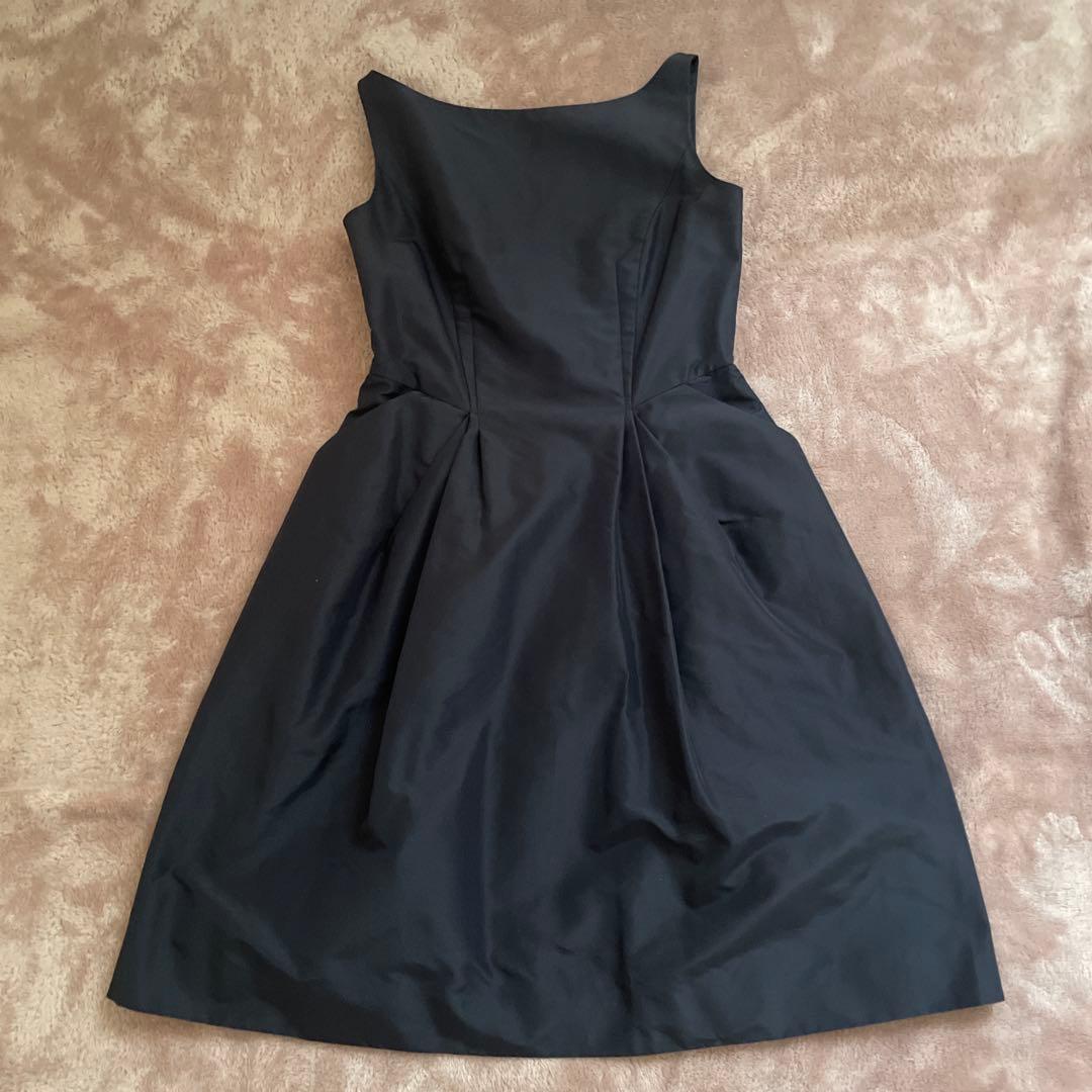 美品 FOXEY ノースリーブひざ丈ワンピース 40 Lブラック - メルカリ