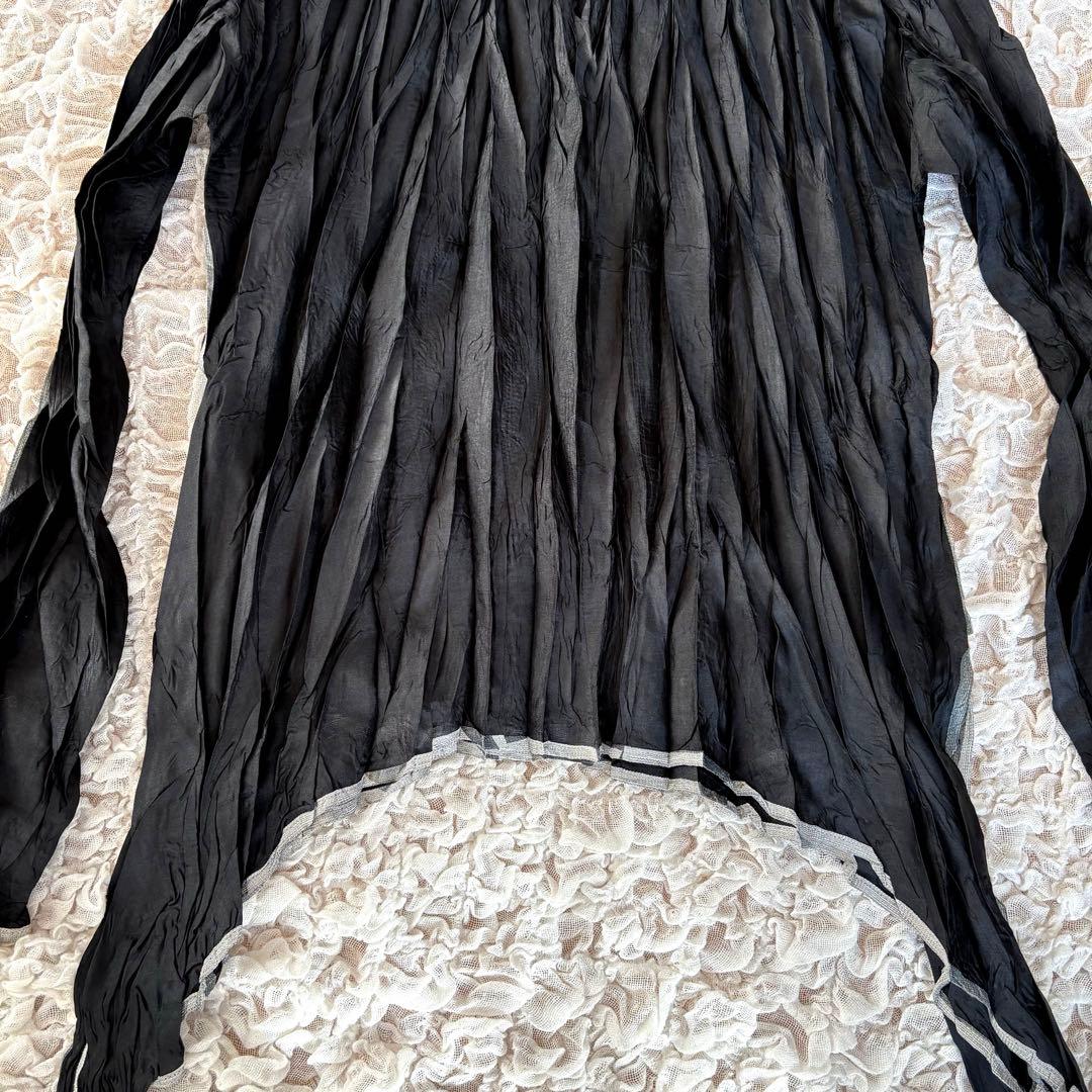 希少✨PLEATS PLEASE シワ加工 フリンジシャツ変形トップス - メルカリ