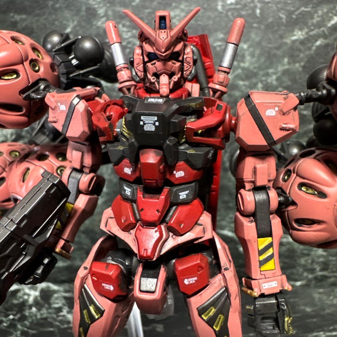 HG 赤いガンダム ビット6個装備 塗装完成品 ガンプラ ジークアクス