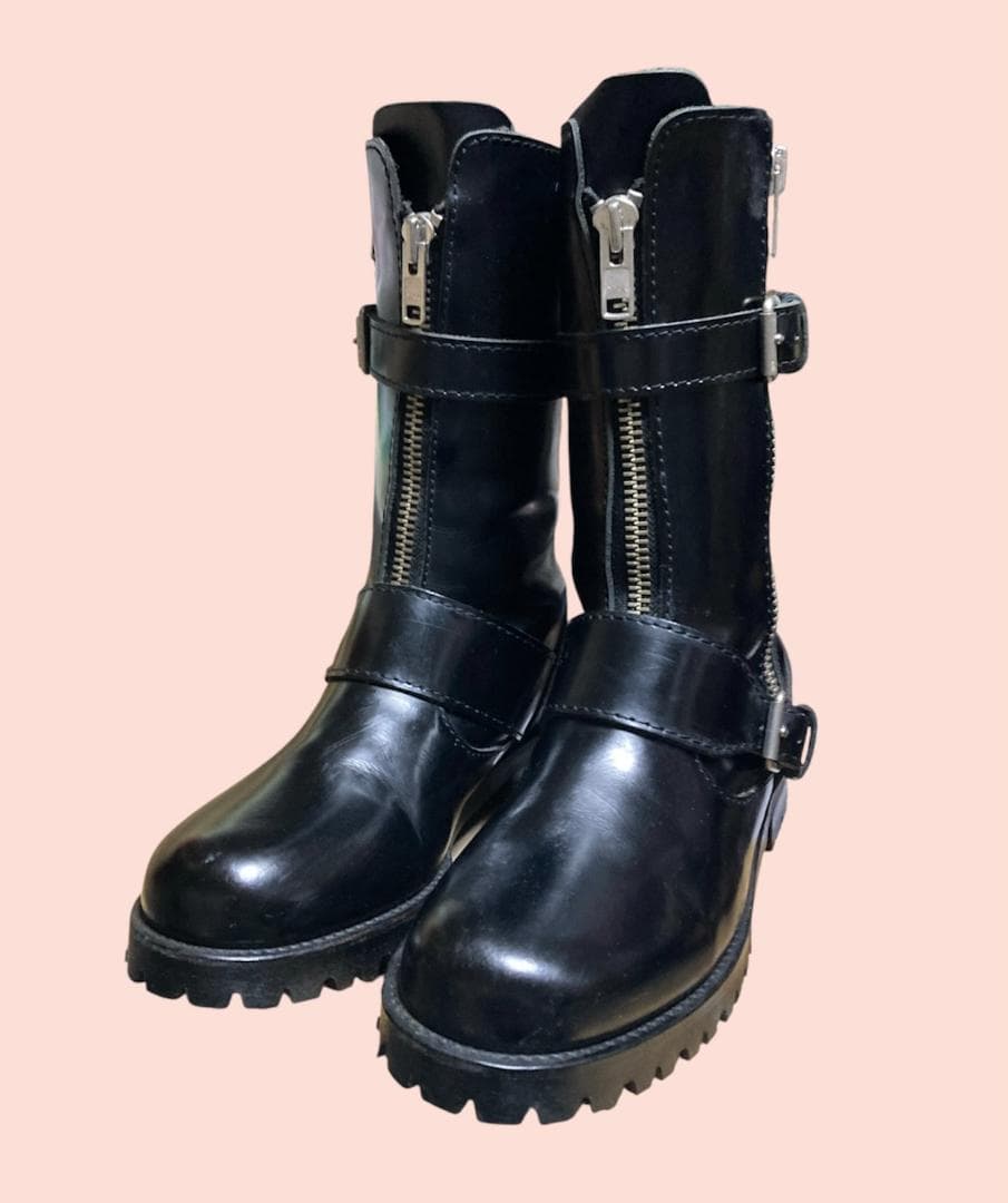 07aw JUNYA WATANABE MAN ジッパー バイカーロングブーツ - メルカリ