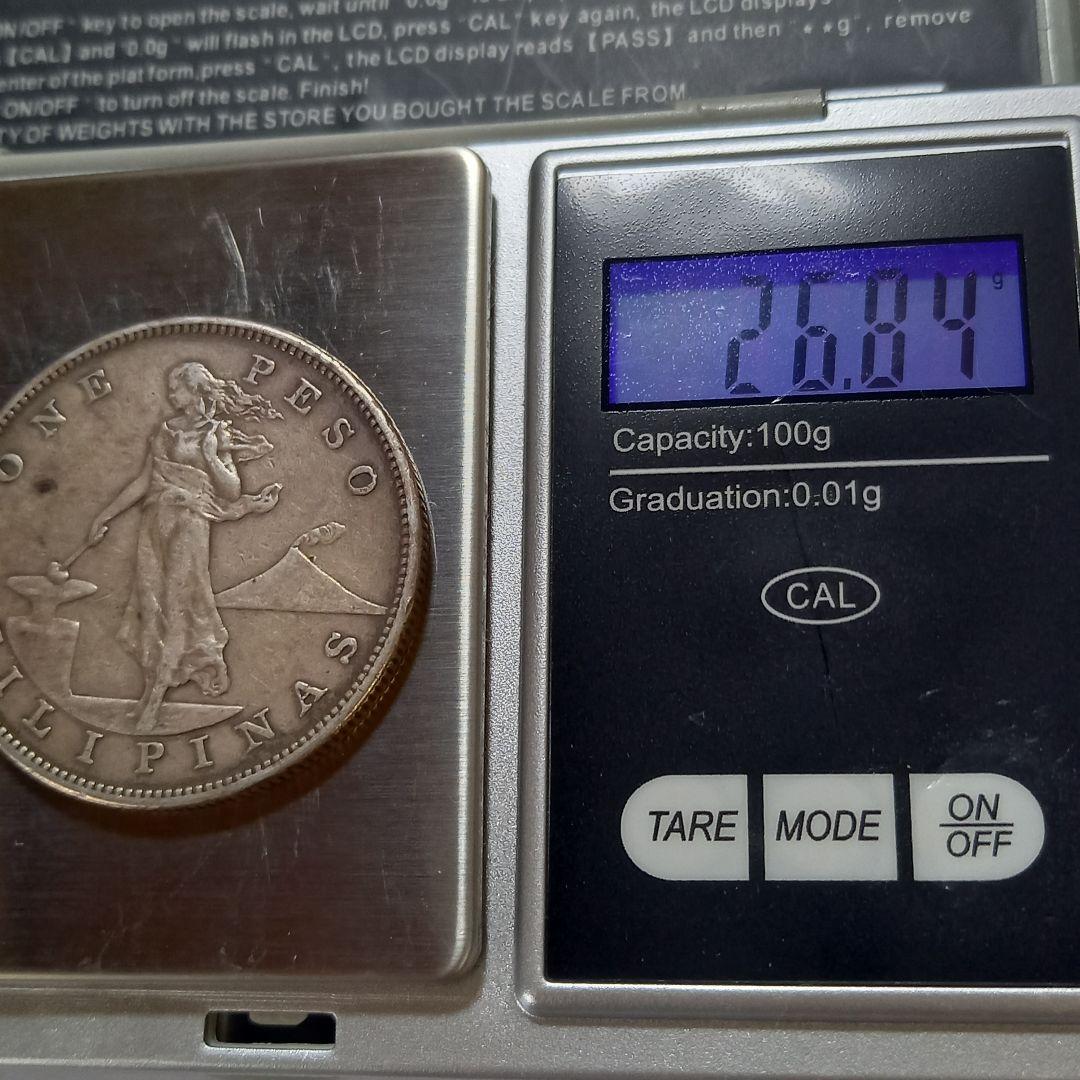 銀貨 特年 1903年 フィリピン 1ペソ 大型銀貨 - メルカリ