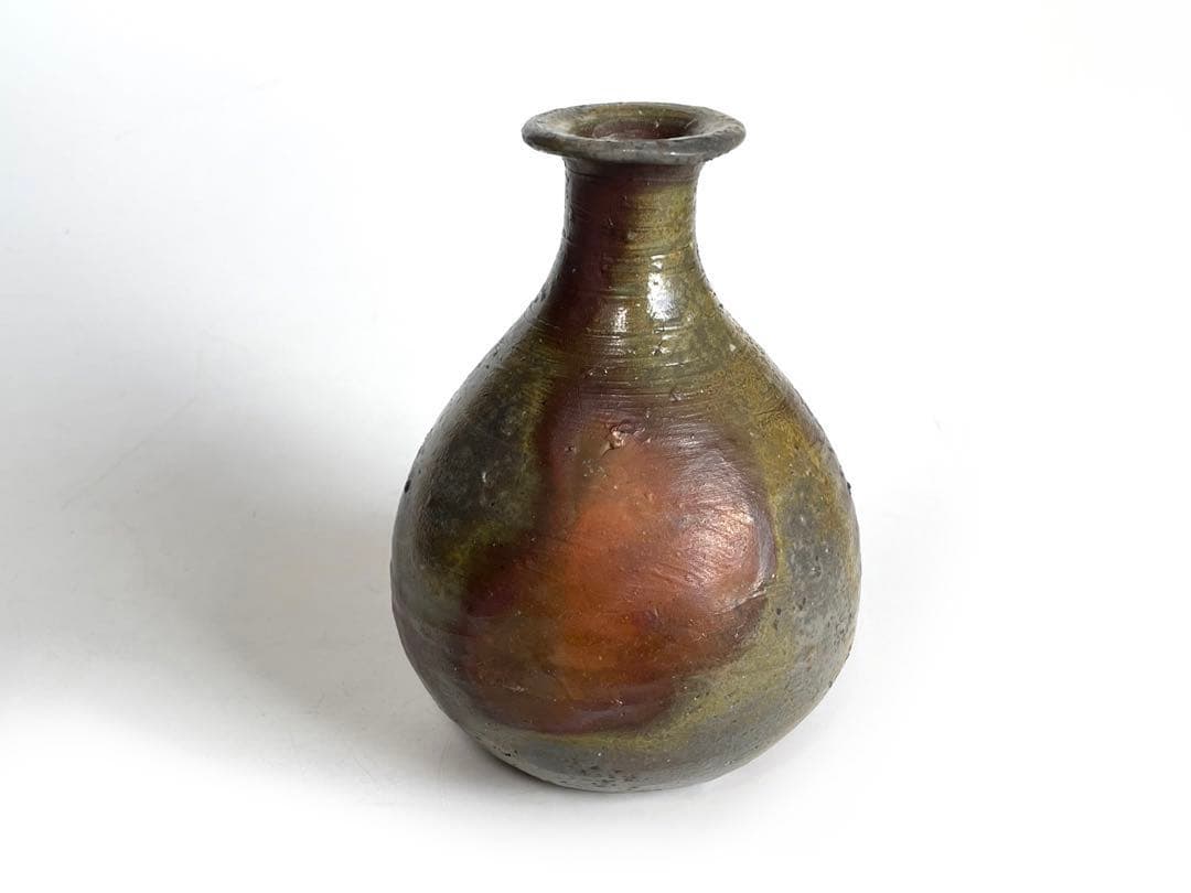 陶芸家　伊勢崎満　備前　徳利　酒器　備前焼　窯変　伊勢崎陽山　共箱 陶芸家伊勢崎満備前徳利酒器備前焼窯変伊勢崎陽山共箱