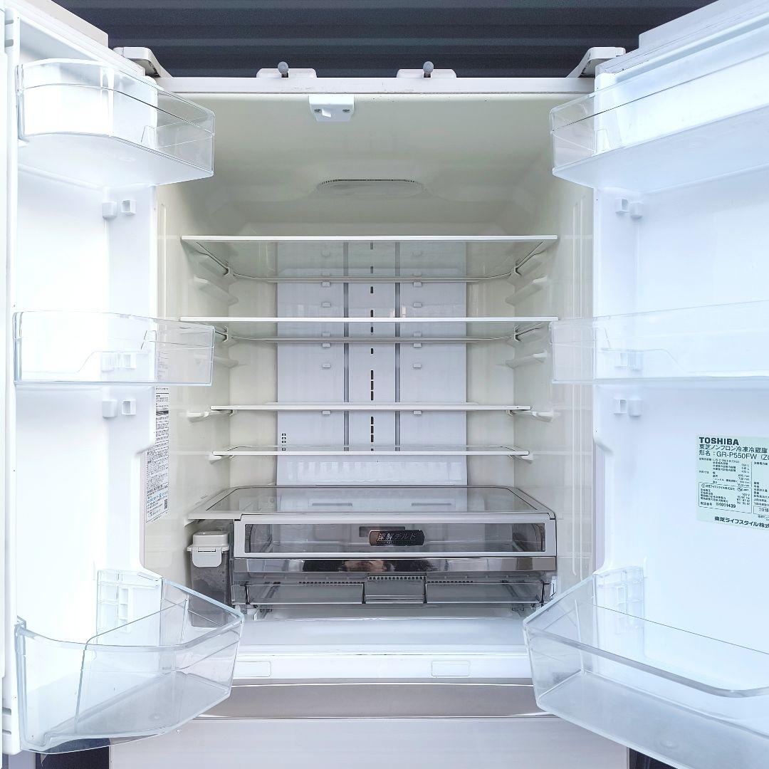 運搬取付無料！ラピスアイボリー 純正TOSHIBA6ドア冷蔵庫！完動品・超
