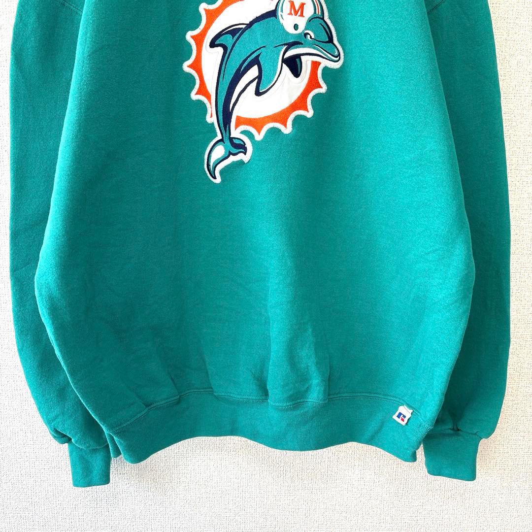 Russell 90s USA製 NFL アメフト マイアミドルフィンズ XL-メーカー直営店