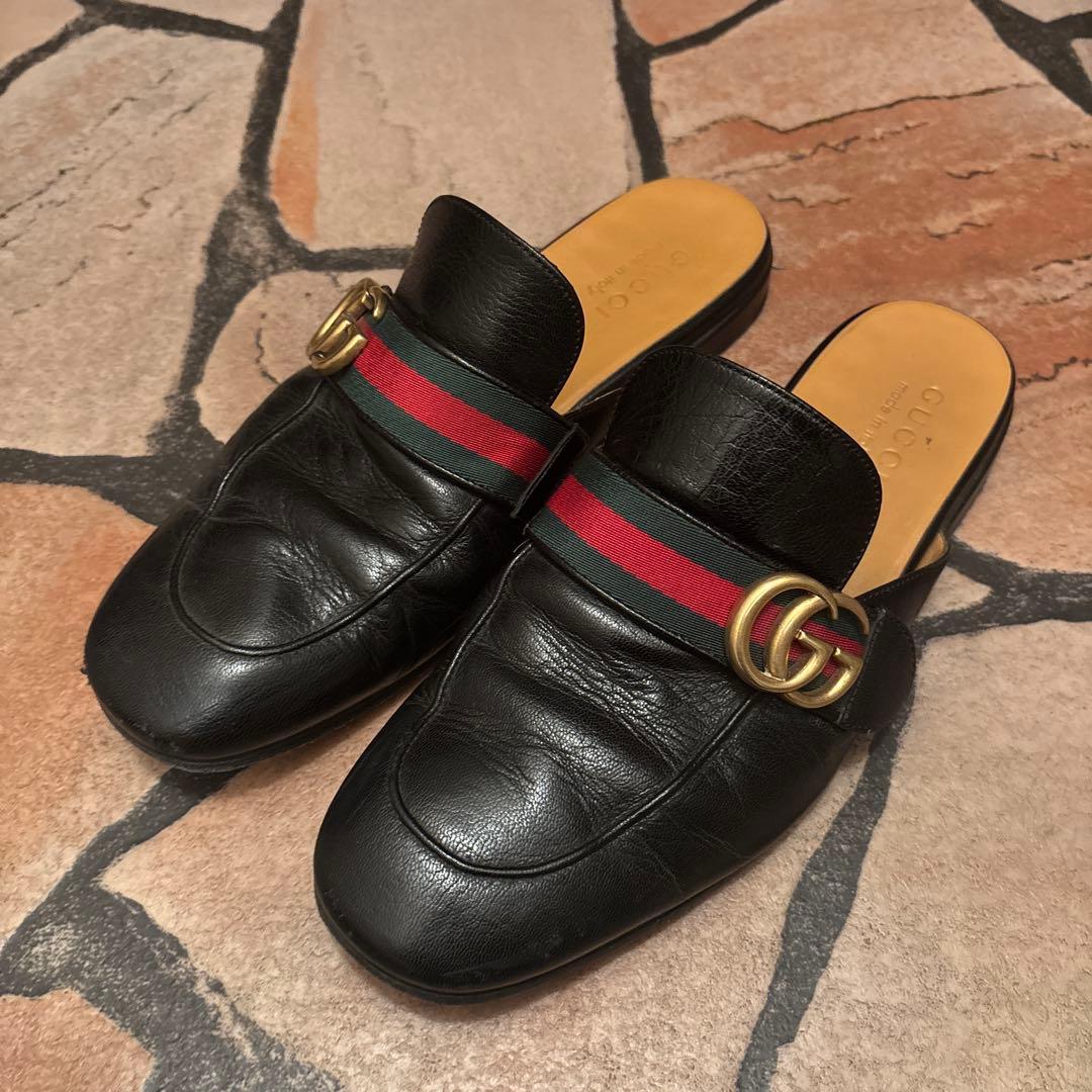 Gucci ローファー サンダル 黒 26.0 お値下げ可能です - メルカリ