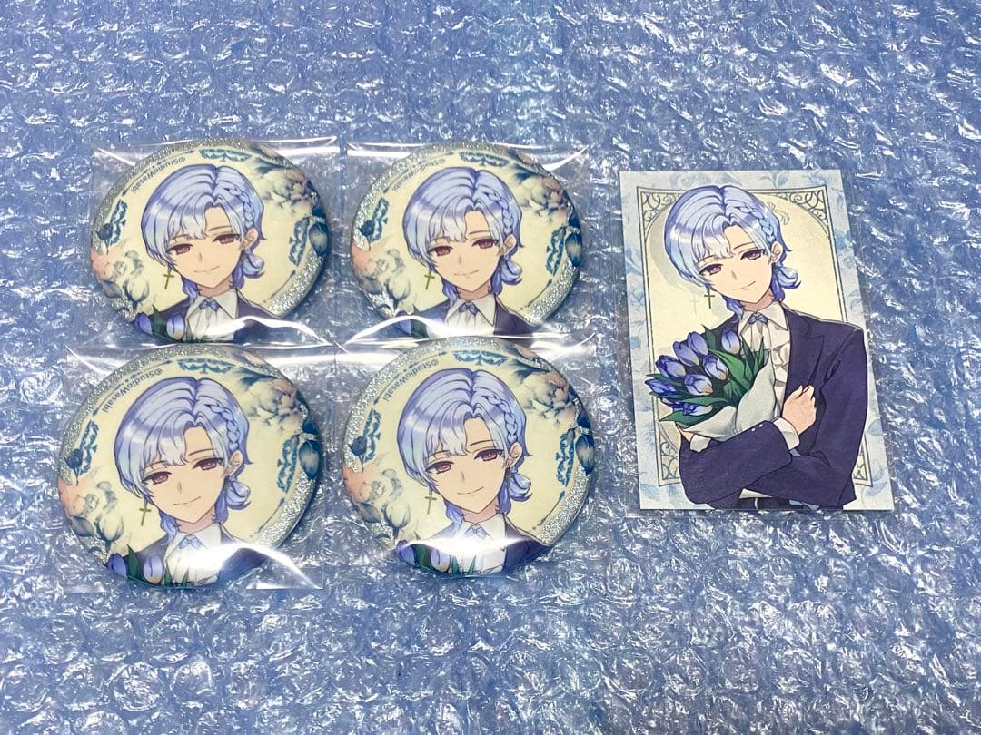 あくねこ フルーレ 4周年 グリッター缶バッジ 花束カード 悪魔執事と