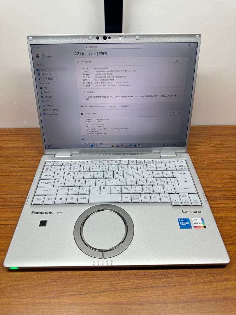 Windowsノート本体 2.Panasonic CF-FV1 I5-1145G7 16GB 512GB Let's note Panasonic レッツノート CF-FV1 Core i5-1145G7 2.6GHz