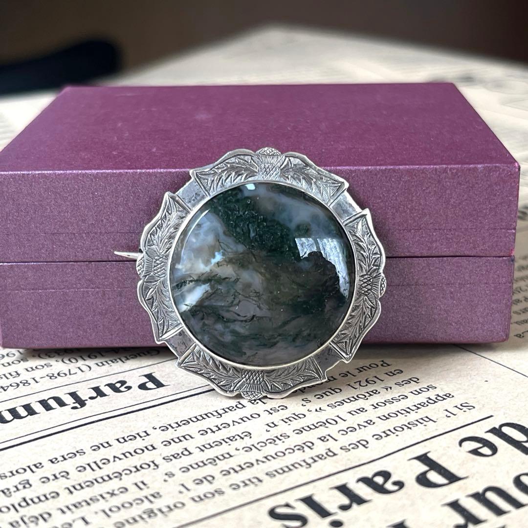 ☆魅惑☆ 英国 ヴィクトリアン ブローチ 純銀 シルバー 刻印有 1920年