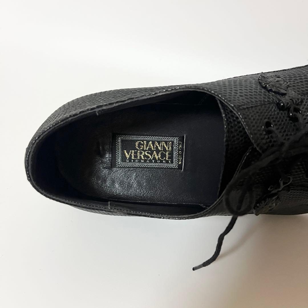 ヴェルサーチ　革靴　リザード　ビジネスシューズ　メデューサ　25.5cm