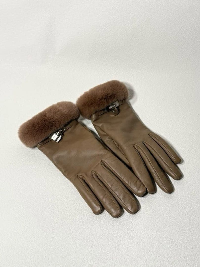 専用　　超美品！　エルメス　手袋　《プリンセス》ラム ケリー 南京錠　グローブ