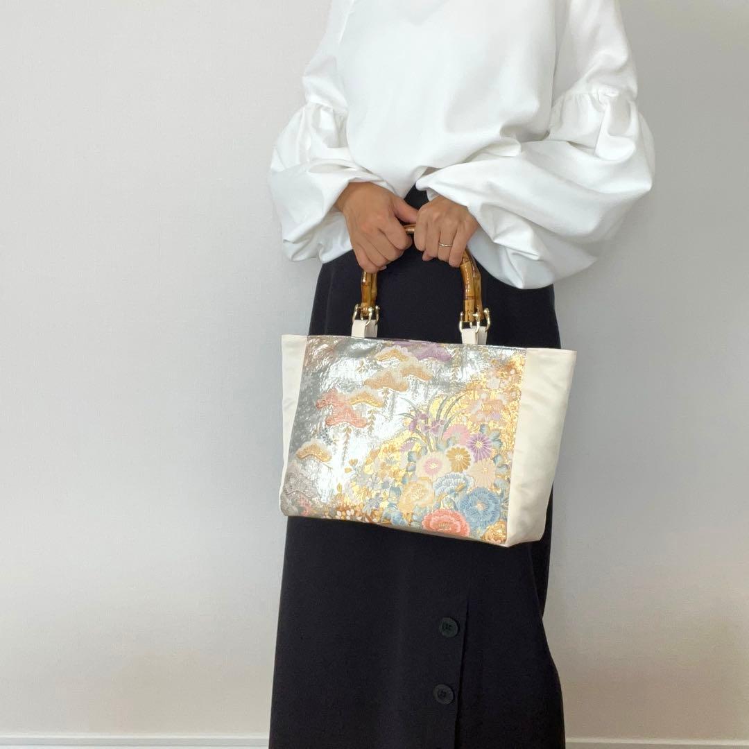 西陣織 A4対応 帯リメイク トートバッグ 和装バッグ ショルダー