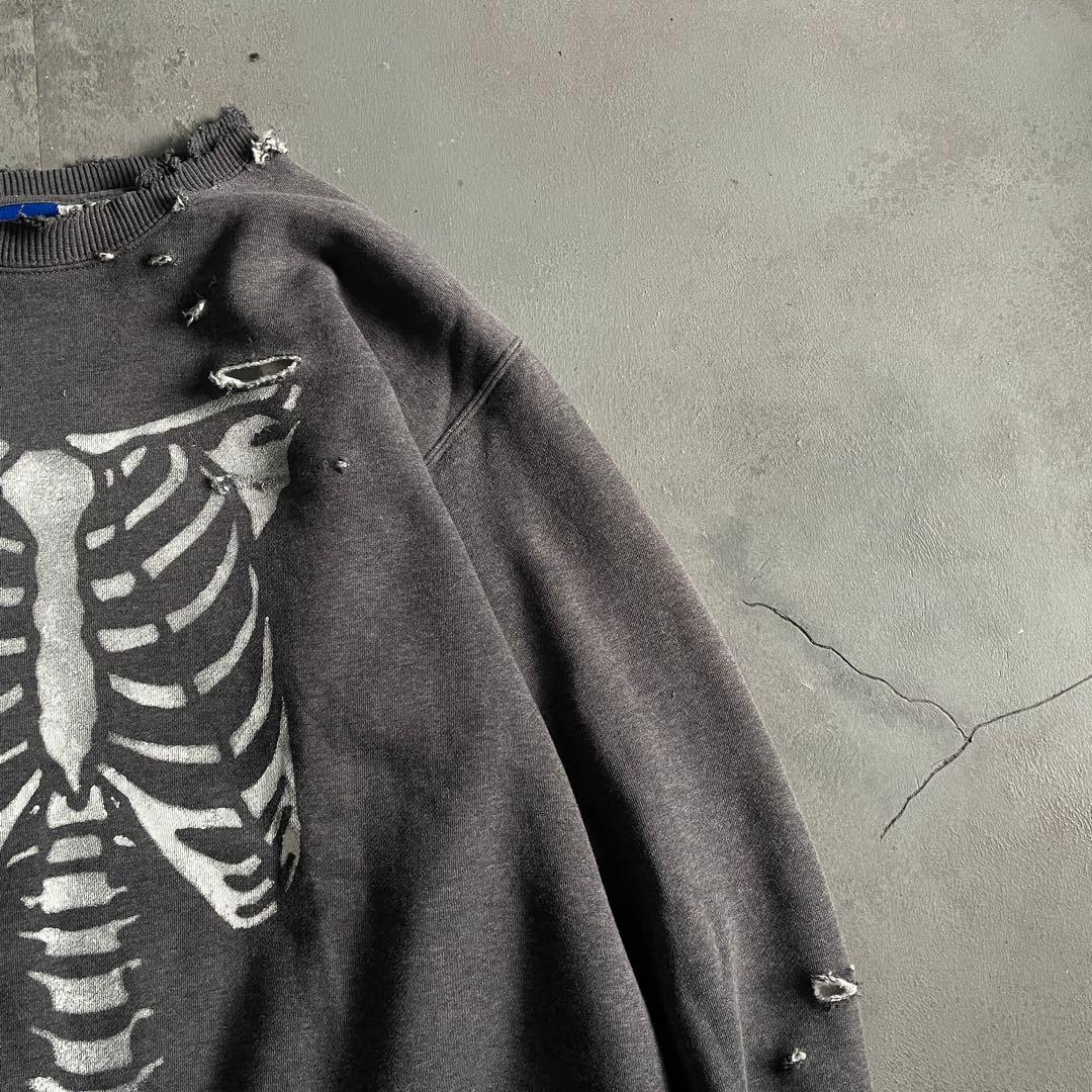 90's born“paint“XL“grange ”boro sweat t I L🧡💙VE The Bronx Snow