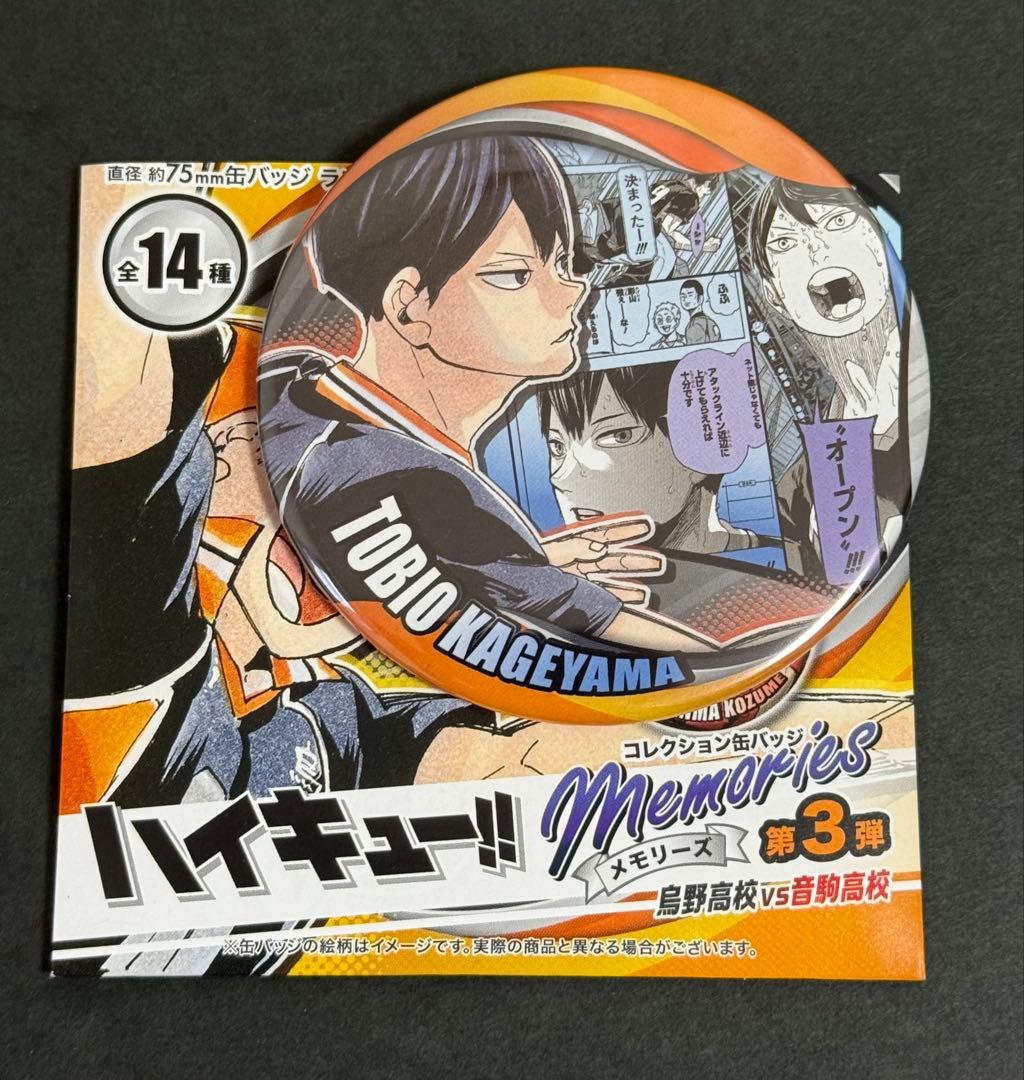 ハイキュー コレクション缶バッジ 第3弾 MEMORIES 烏野高校vs音駒高校