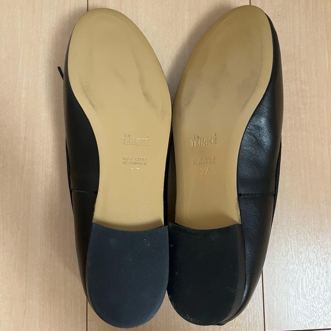 新品未使用】La TENACE 甲深 バレエシューズ 黒