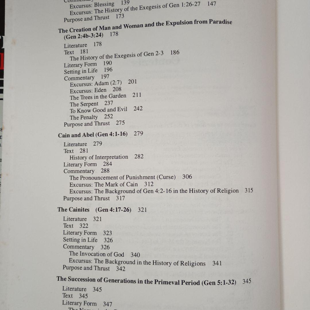 創世記注解；C.ヴェスターマン著　 \"GENESIS\" 全3巻揃　　英訳版