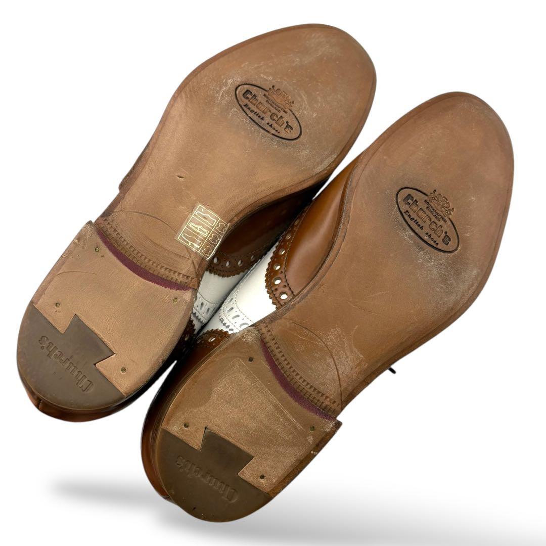 極美品 チャーチ BURWOOD 3W バイカラー ウィングチップ 22.5cm