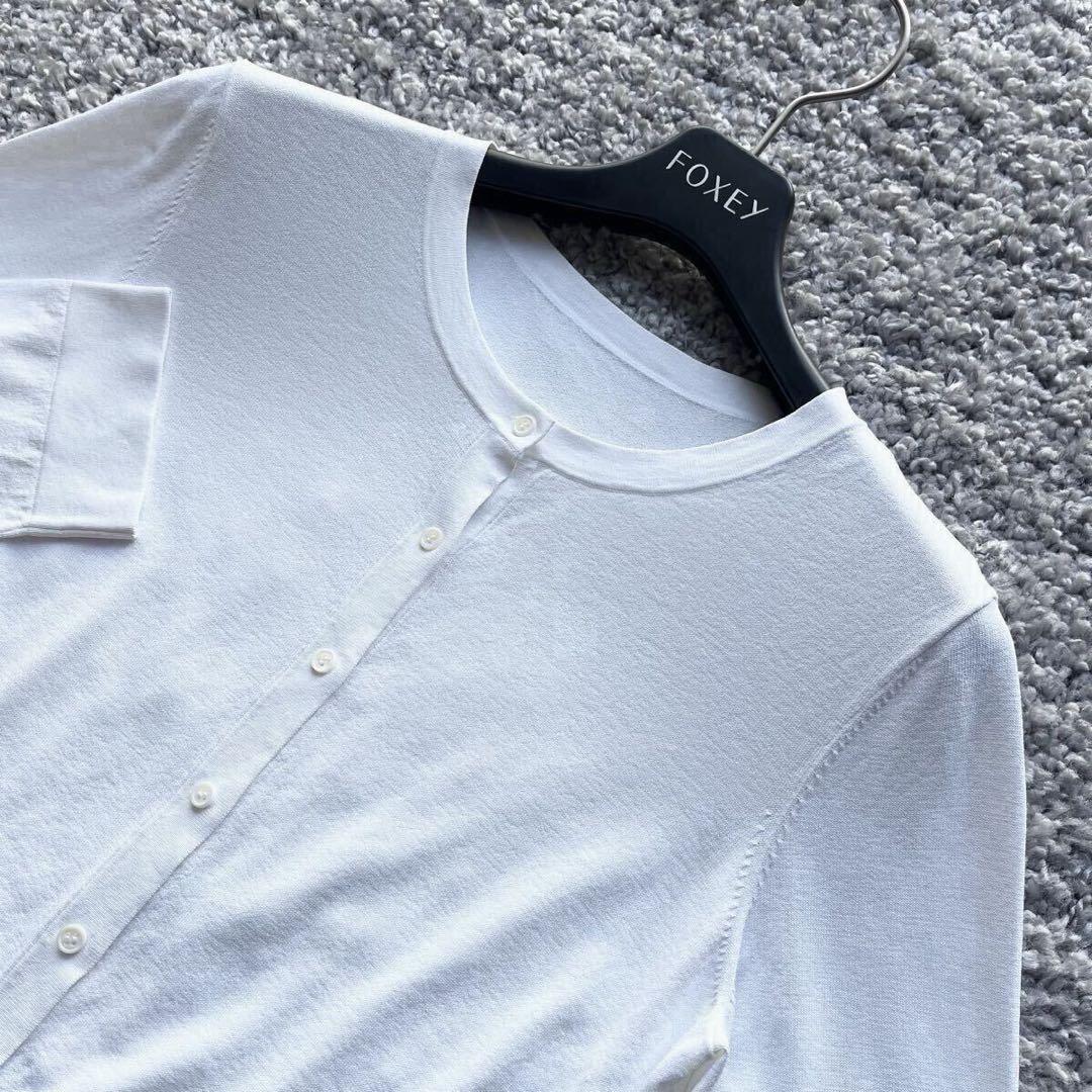 フォクシー 38 ホワイト アッパースタンダードカーディガン - メルカリ