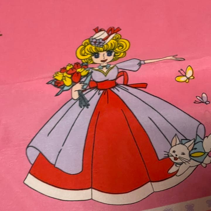 未使用　ハニーハニーのすてきな冒険　当時物　ナイロンシート　テーブルクロス