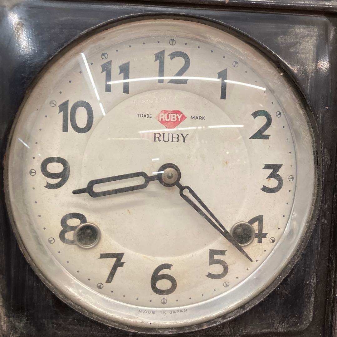 昭和レトロ ルビー RUBY アンティーク 壁掛け時計 ジャンク品 振り子
