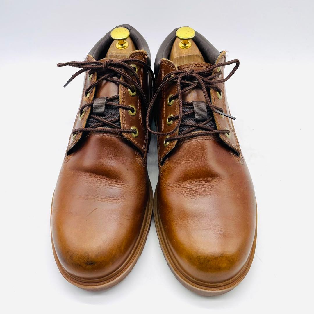 極上本革 ティンバーランドBASIC OX レザー ショートブーツ ブラウン27