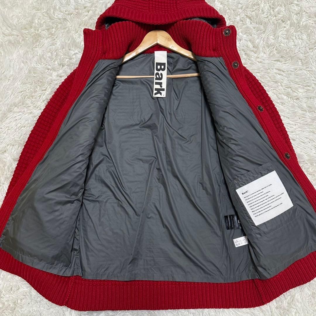 希少カラー バーク ダッフルコート 編み込みジャケット アウター 肉厚