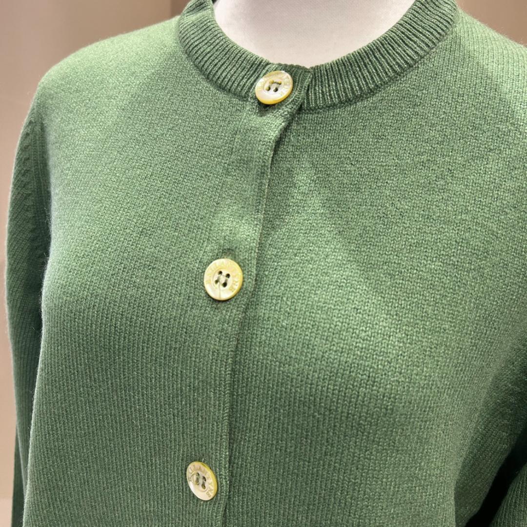 BALLANTYNE バランタイン カーディガン カシミア 44 グリーン