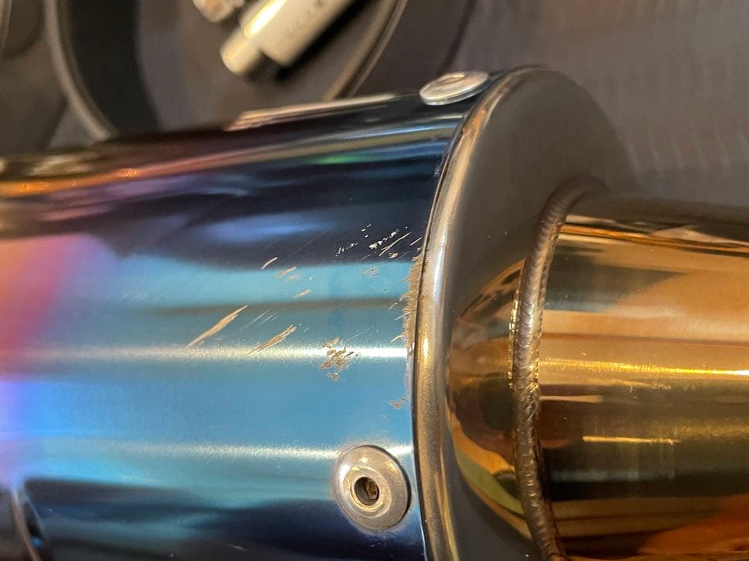 シグナスX チタンブルー マフラーシグナスX4型 ヨシムラマフラー