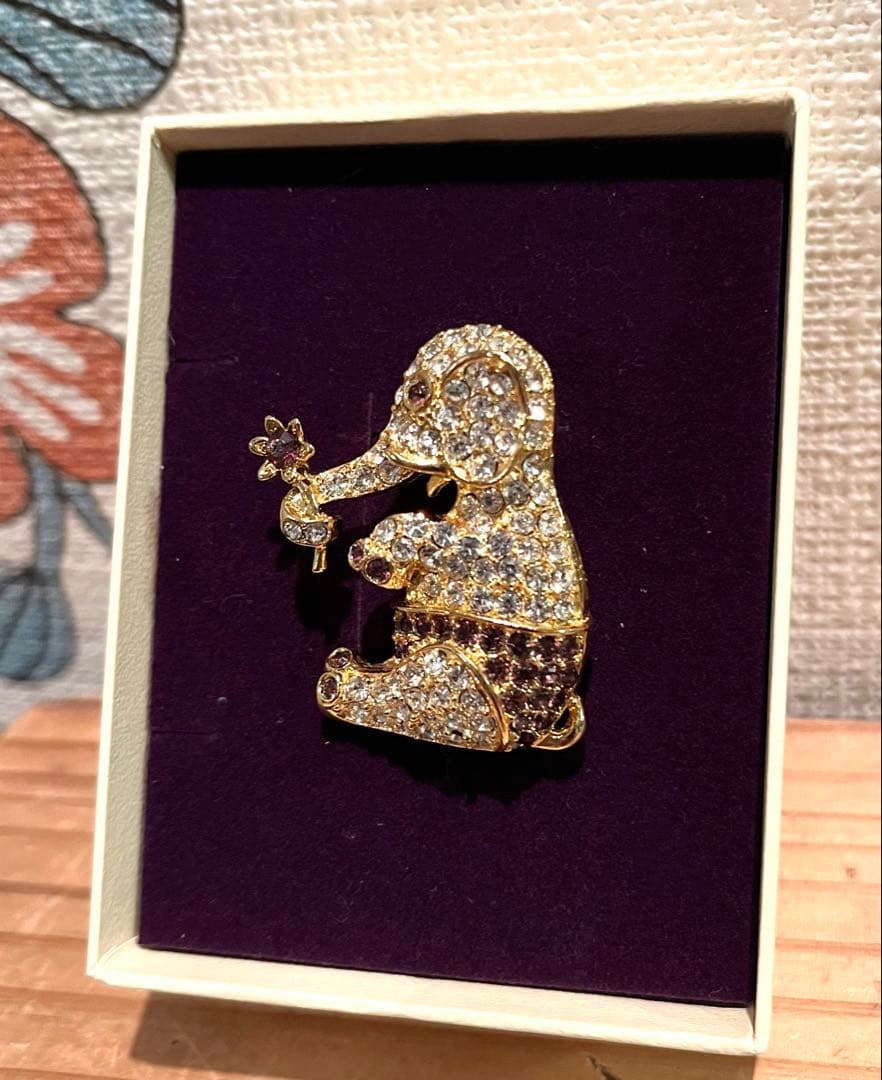 Napier】ネイピア 年代不明 エレファント 象 ヴィンテージパヴェブローチ