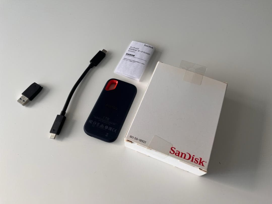 【極美品/寿命100%】SanDisk 外付けSSD 1TB 550MB/s SanDisk（サンディスク） SanDisk SSD 外付け 1TB USB3.2Gen2 読出最大