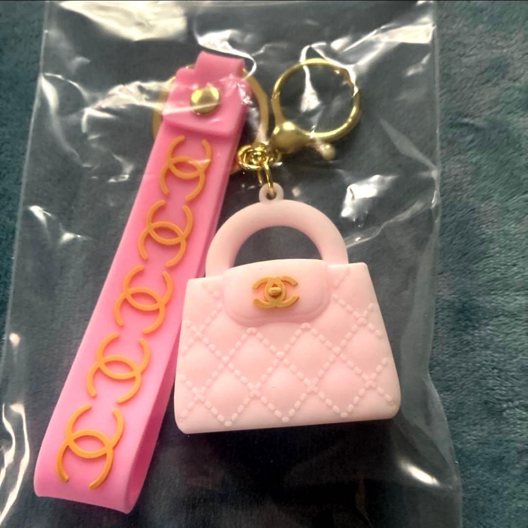 非売品】CHANELシャネル☆ミニバッグキーホルダーノベルティ ピンク
