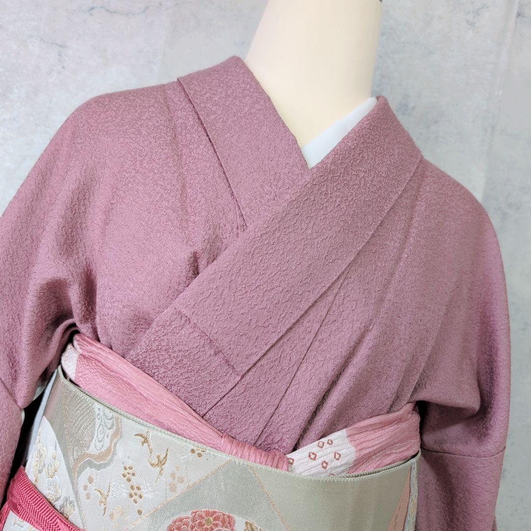 色無地 着物 フルセット 正絹 シンプル しつけ糸 F7 - メルカリ