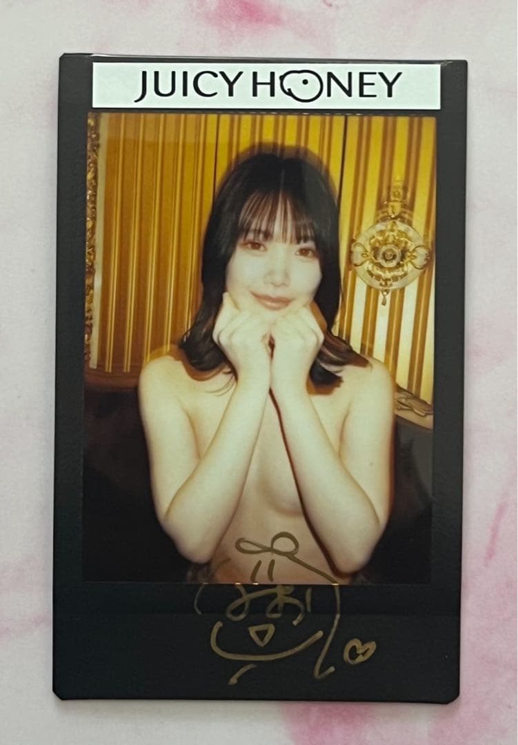 石川澪 ジューシーハニー 20th 20周年 直筆サイン入りチェキ 金ペン 石川澪 直筆サイン入りカード ジューシーハニー20th Anniversary