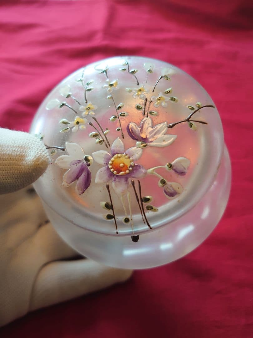 フランス1900s'ボンボニエール エナメルハンドペイント(花絵) - メルカリ