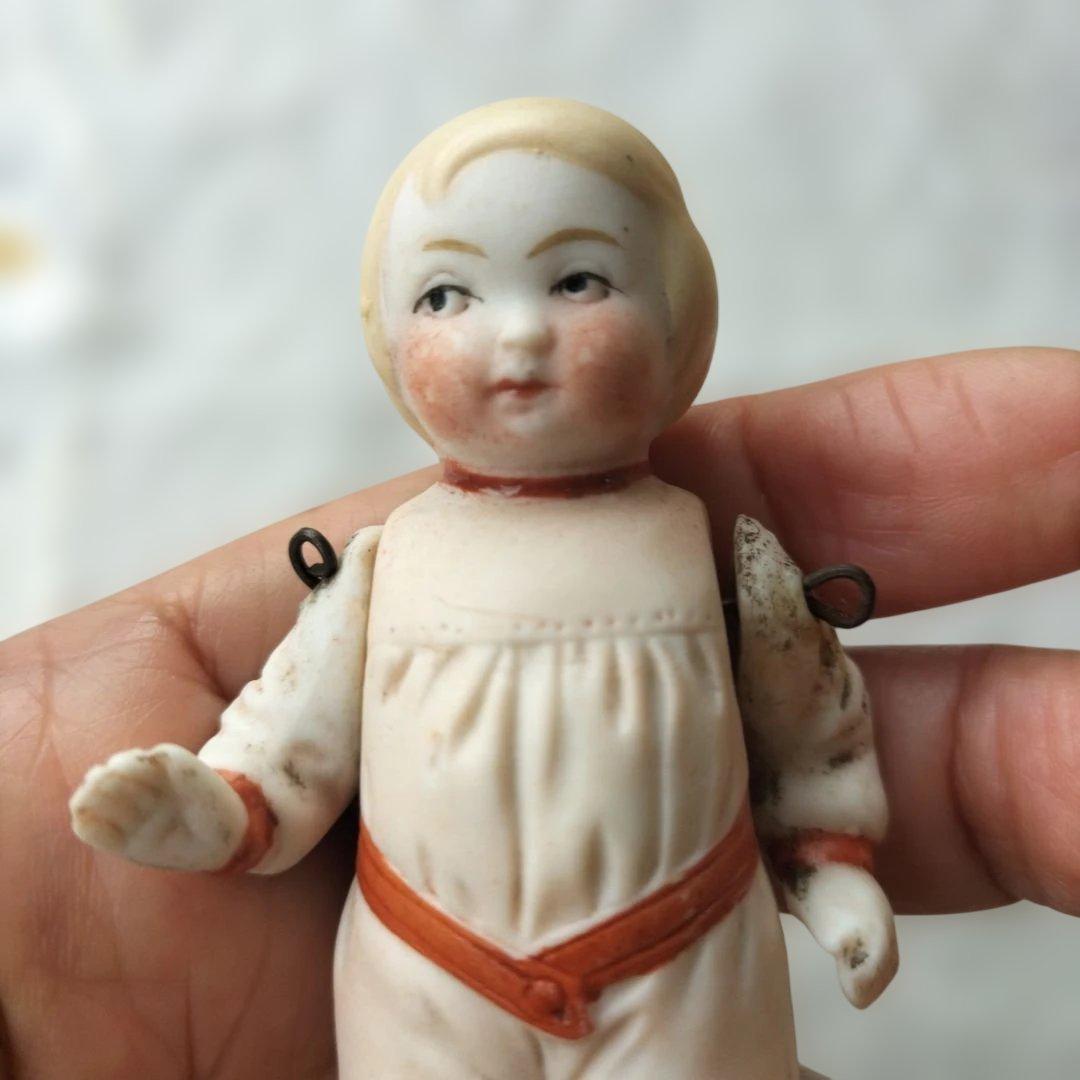 ドイツ ビンテージ ビスクドール 男の子 身長8.8cm HERTWIG？ - メルカリ