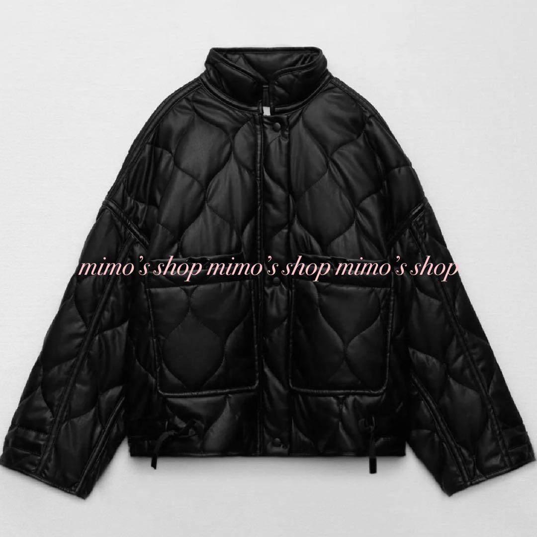 美品⭐︎ZARA⭐︎フェイクレザーパフジャケット - メルカリ