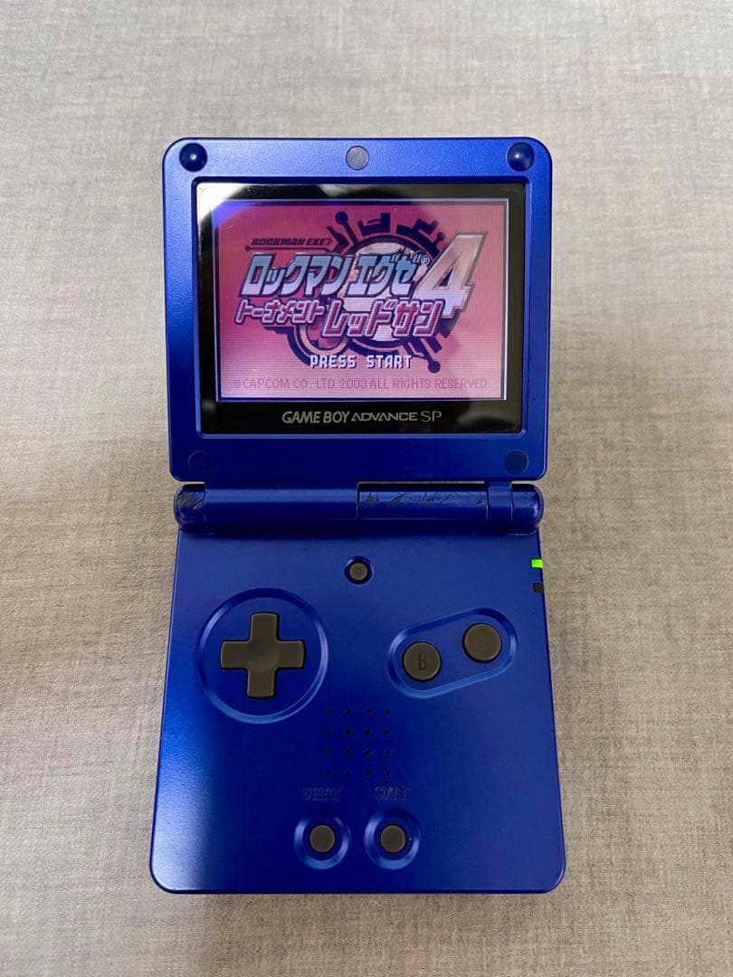ゲームボーイアドバンスSP本体/ブルー/充電器/ソフト4個付き - メルカリ