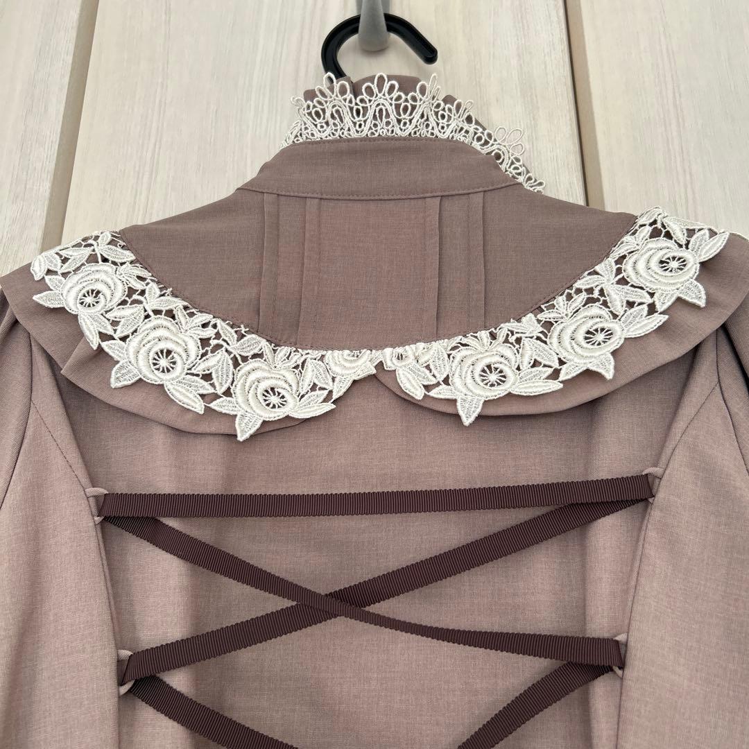 イノセントワールド バラレースフリルワンピース モカ Mサイズ