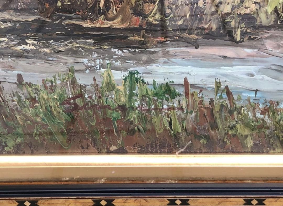 真作』サルトリ・マリア・ルイサ 風景画 /油絵 油彩画 絵画 イタリア