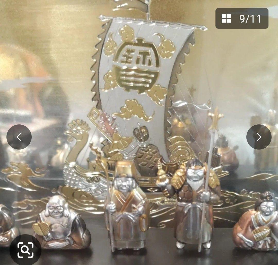 や*ん様 武比古 純銀 恵比寿 大黒 七福神 置物 オブジェ 縁起物 - メルカリ