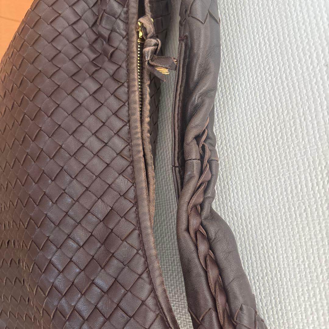 ボッテガヴェネタ ホーボー ショルダーバッグ イントレチャート 茶