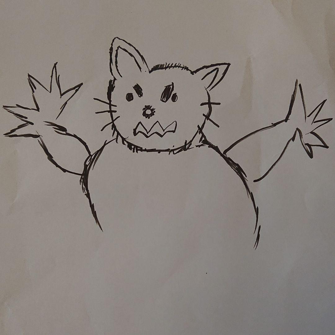 うろ覚えで描いたトラの絵  爆買いイラスト レポート】「メルカリ爆買いしますキャンペーン」で爆買いして展示会を