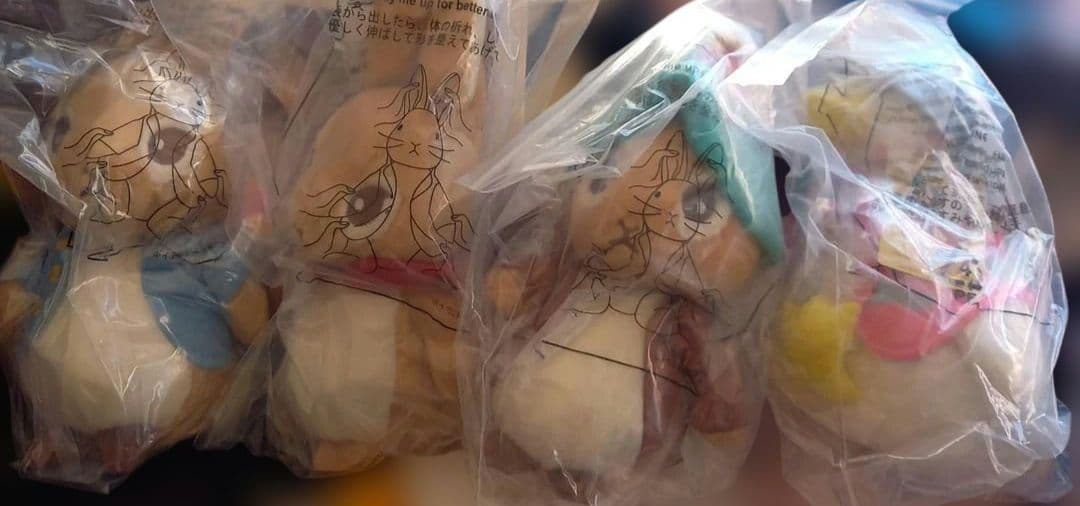 ☆ラージサイズ☆ピーターラビットぬいぐるみ&4種ぬいぐるみセット♪5点