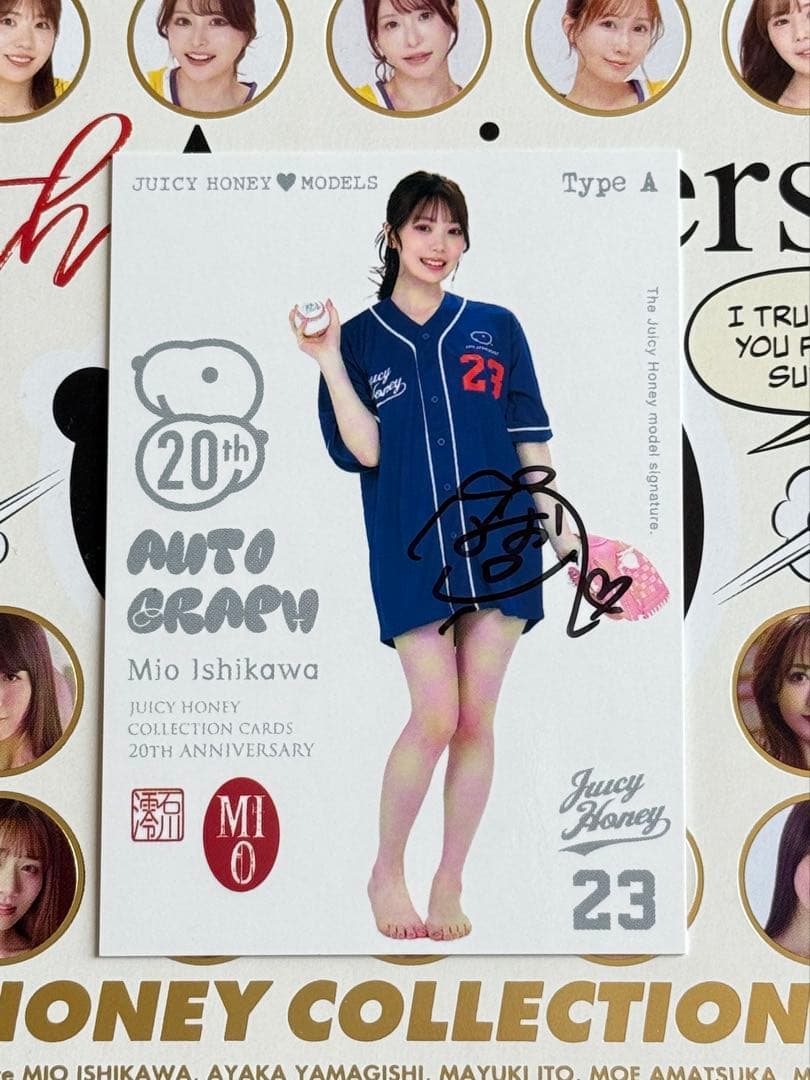 石川澪 直筆サイン入りカード ジューシーハニー20th Anniversary