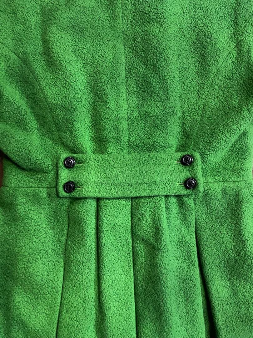 貴重希少クリスチャンディオールDior ウールツイード丸襟プリーツ